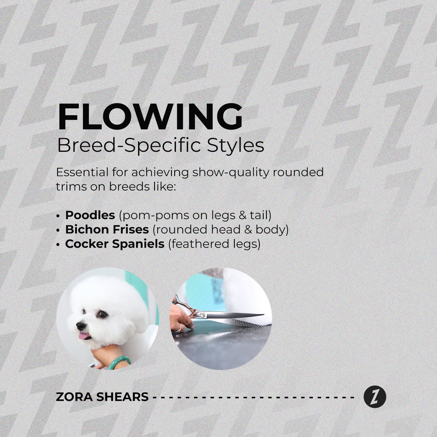 Zora Pet Grooming Curved Shear - Model A-800C