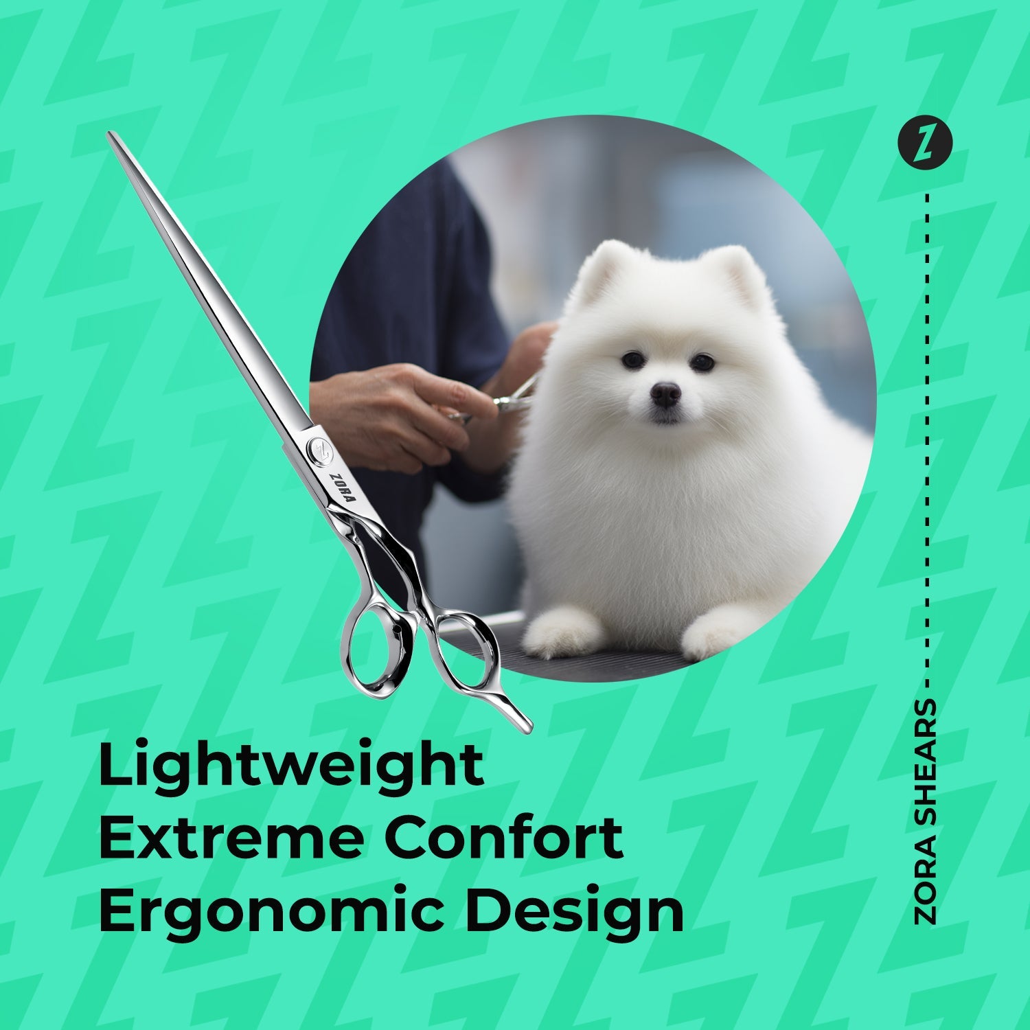 Zora Pet Grooming Shear - Straighter Model A | 7.5" 8"