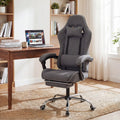 Gaming Chair Height Adjustable Computer Chair with Headrest and Lumbar Support-Gray