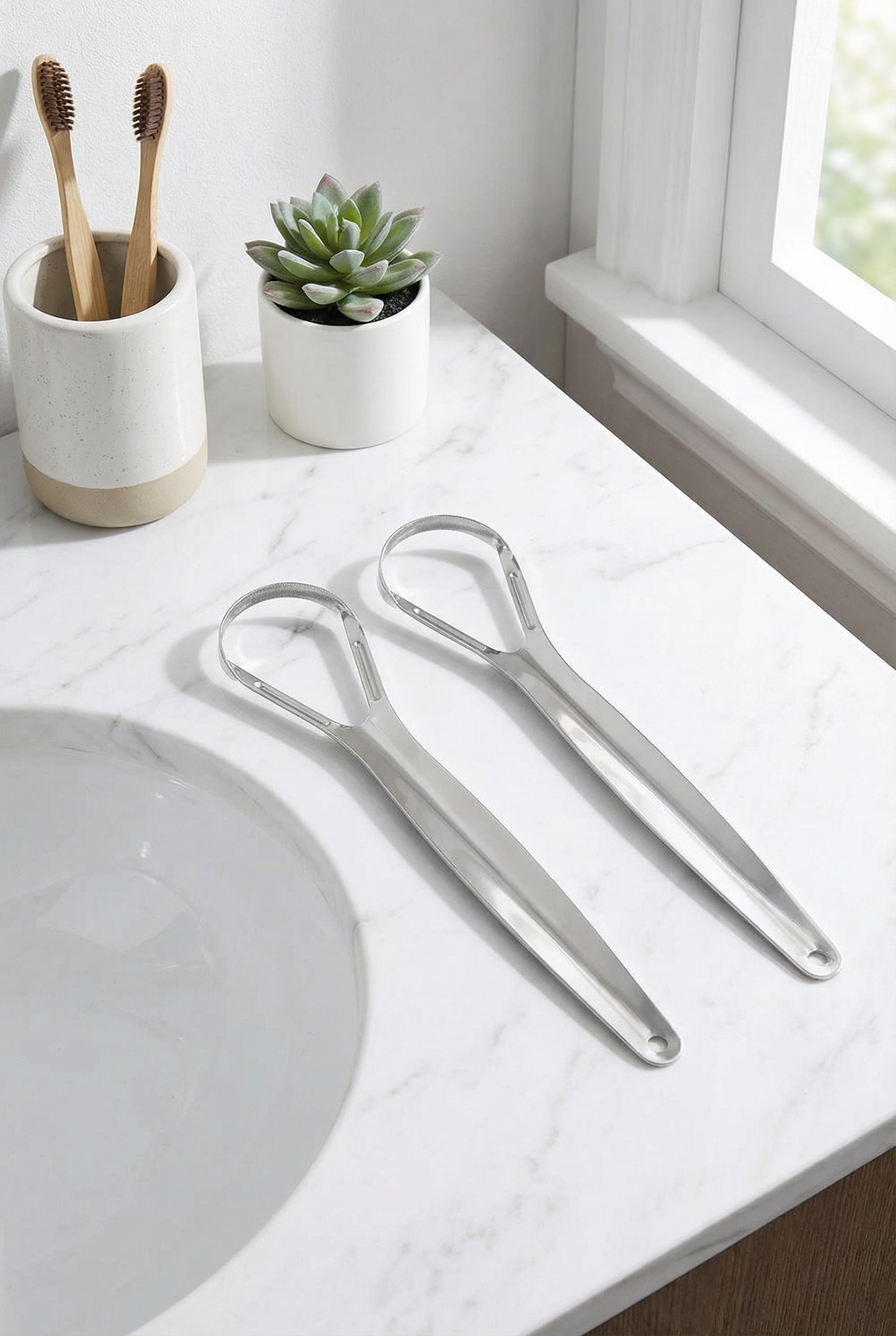 Tongue Scrapers (Stainless Steel)