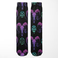 Goat Skulls and Pentacles Socks