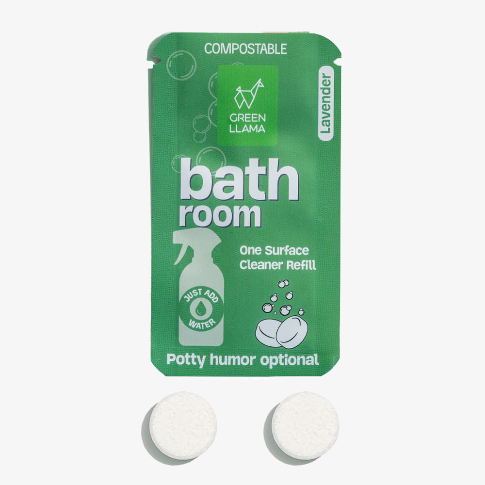 Bathroom Spray Glass Bottle Cleaning Kit with Lavender