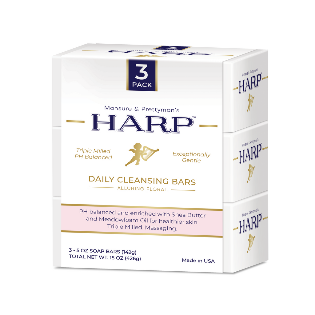 HARP® Vanilla Lavender Body Wash Bar – pH Balanced (5.0–6.0) Syndet Cleanser, Soap-Free & No Lye, Non-Comedogenic, Gentle for Sensitive & Dry Skin, With Shea Butter & Borage Oil. 5oz Bar.