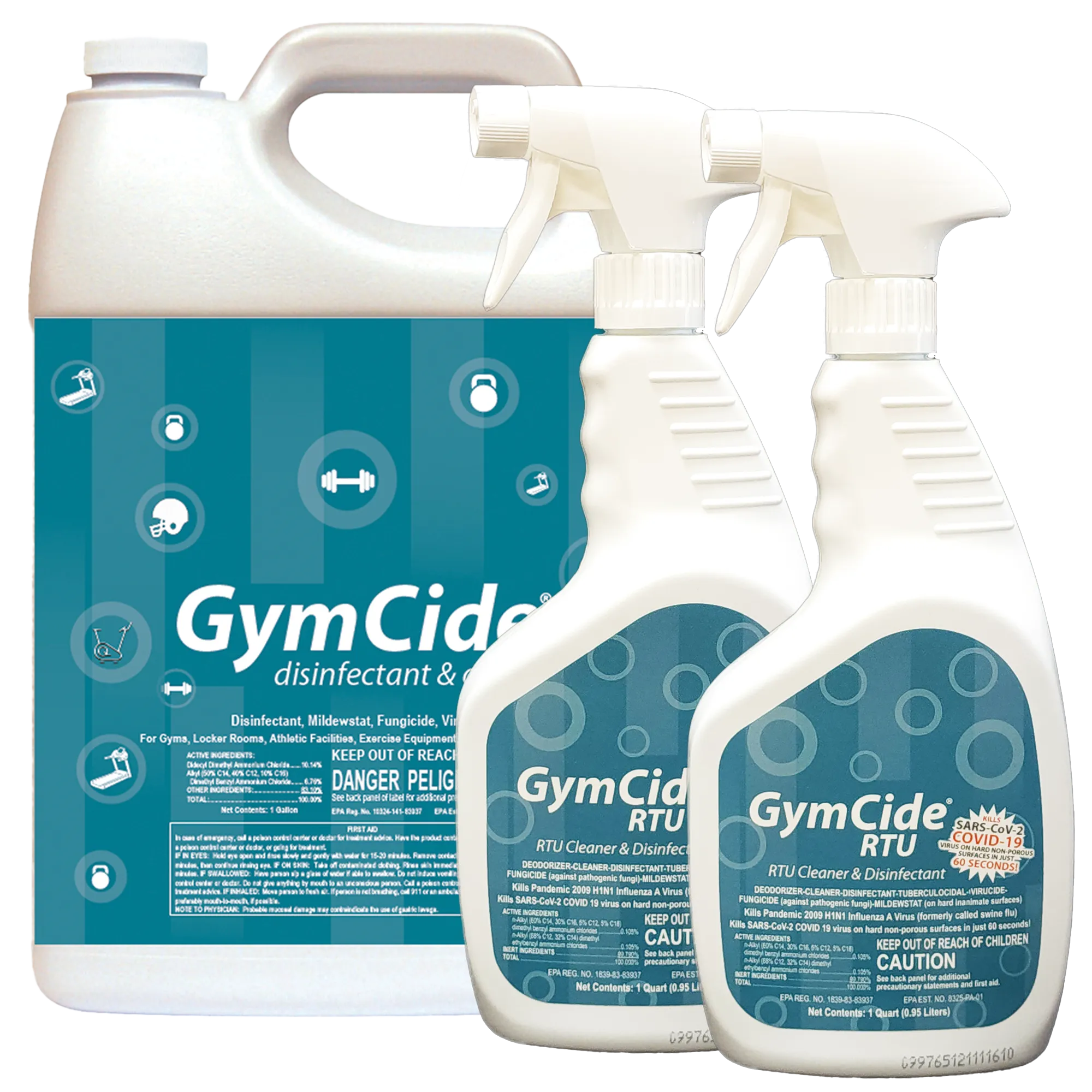 GymCide Ready-To-Use Sport Disinfectant & Cleaner, Quart