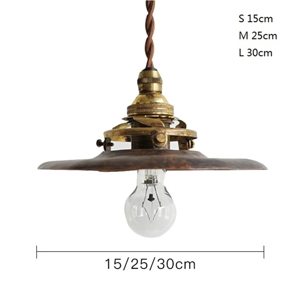 Vintage Brass Industrial Pendant Light - Perfect for Kitchen, Dining Room, Bar, and Loft Decor