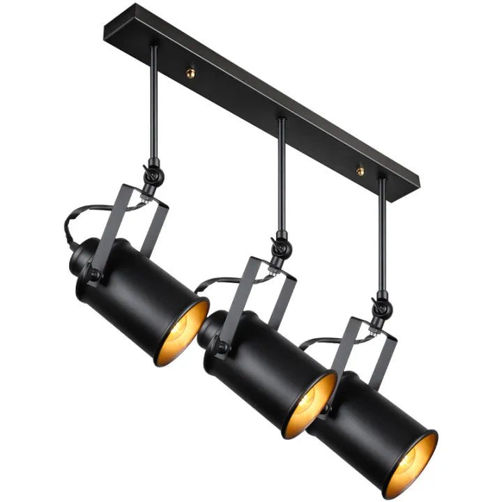 Vintage Loft Industrial Pendant Light - American Style Spotlight LED Lamp for Restaurant, Cafe, and Bar Decoration
