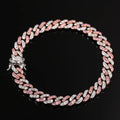 Iced Out Rose Gold Silver Color Cuban Bracelets