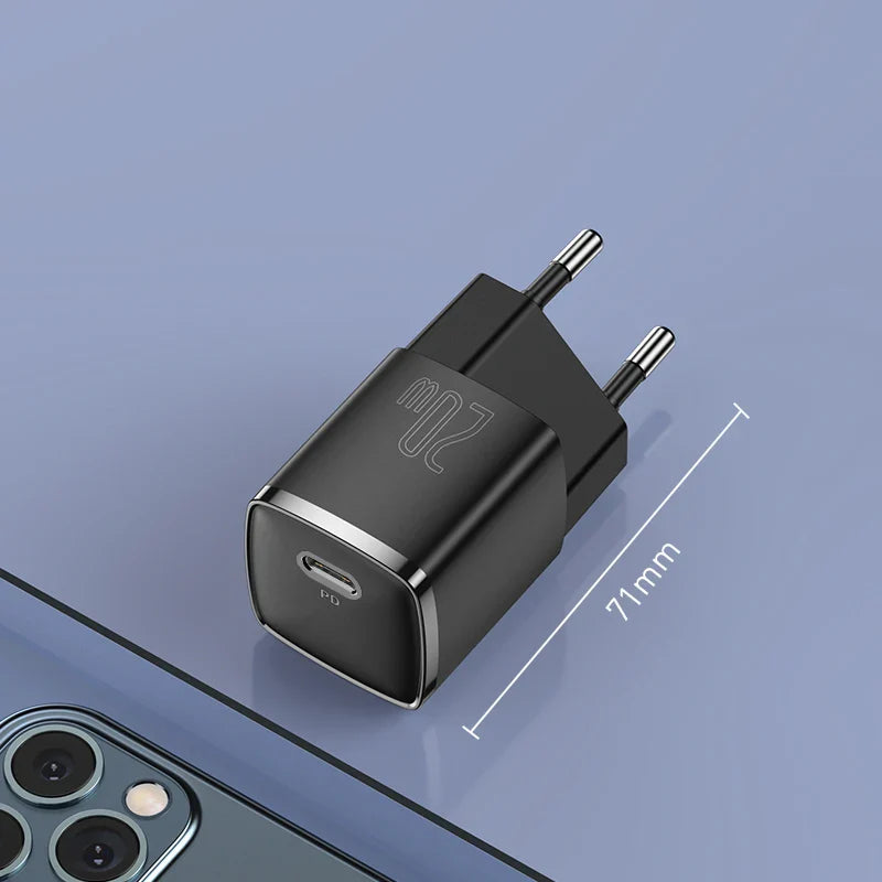20W USB-C PD Fast Charger – Portable Type-C Wall Adapter, PD 3.0 & QC3.0 Compatible for Modern Smartphones