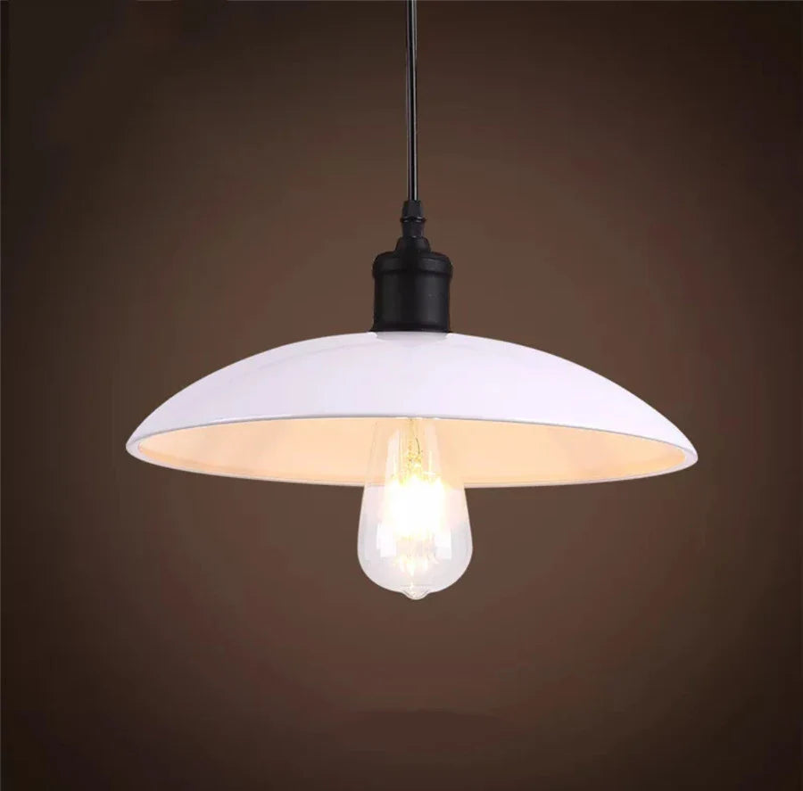 American Barn Pendant Light Vintage Iron Hanging Lamp for Kitchen Living Room Decor