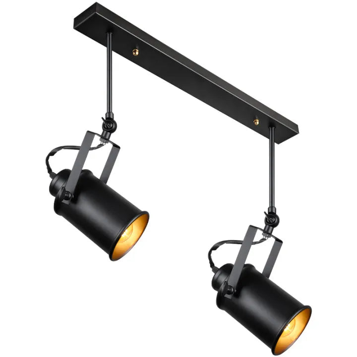 Vintage Loft Industrial Pendant Light - American Style Spotlight LED Lamp for Restaurant, Cafe, and Bar Decoration