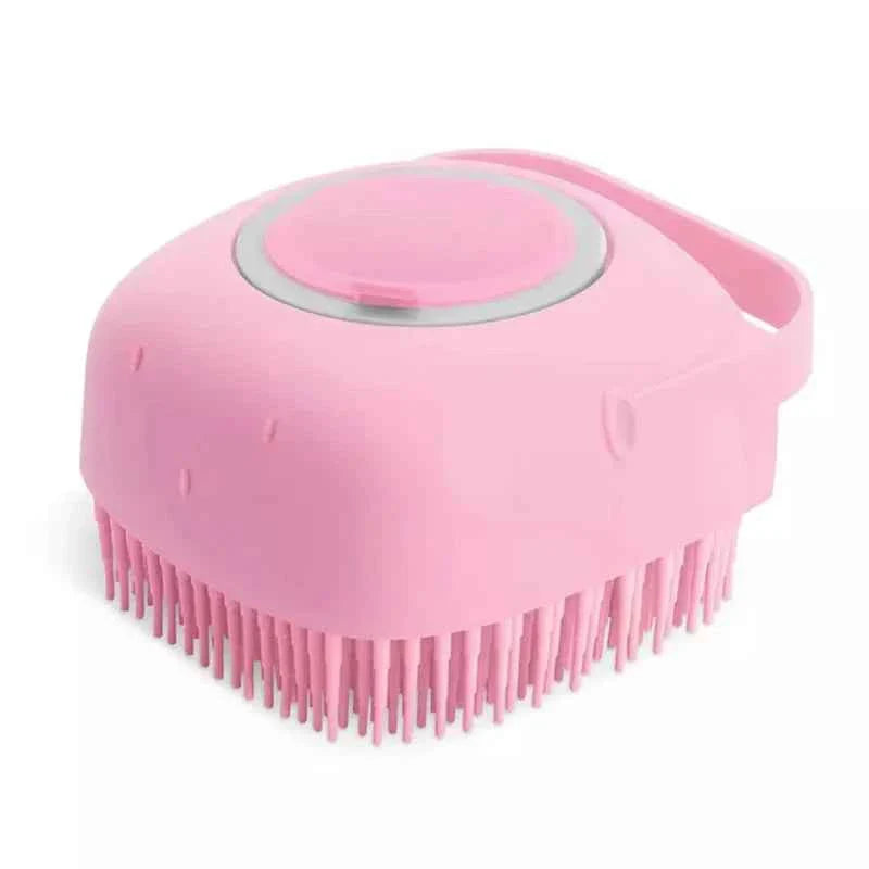 2-in-1 Pet Bath Brush – Soft Silicone Dog Cat Grooming & Massage Comb