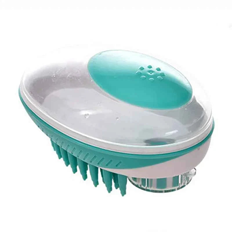 2-in-1 Pet Bath Brush – Soft Silicone Dog Cat Grooming & Massage Comb