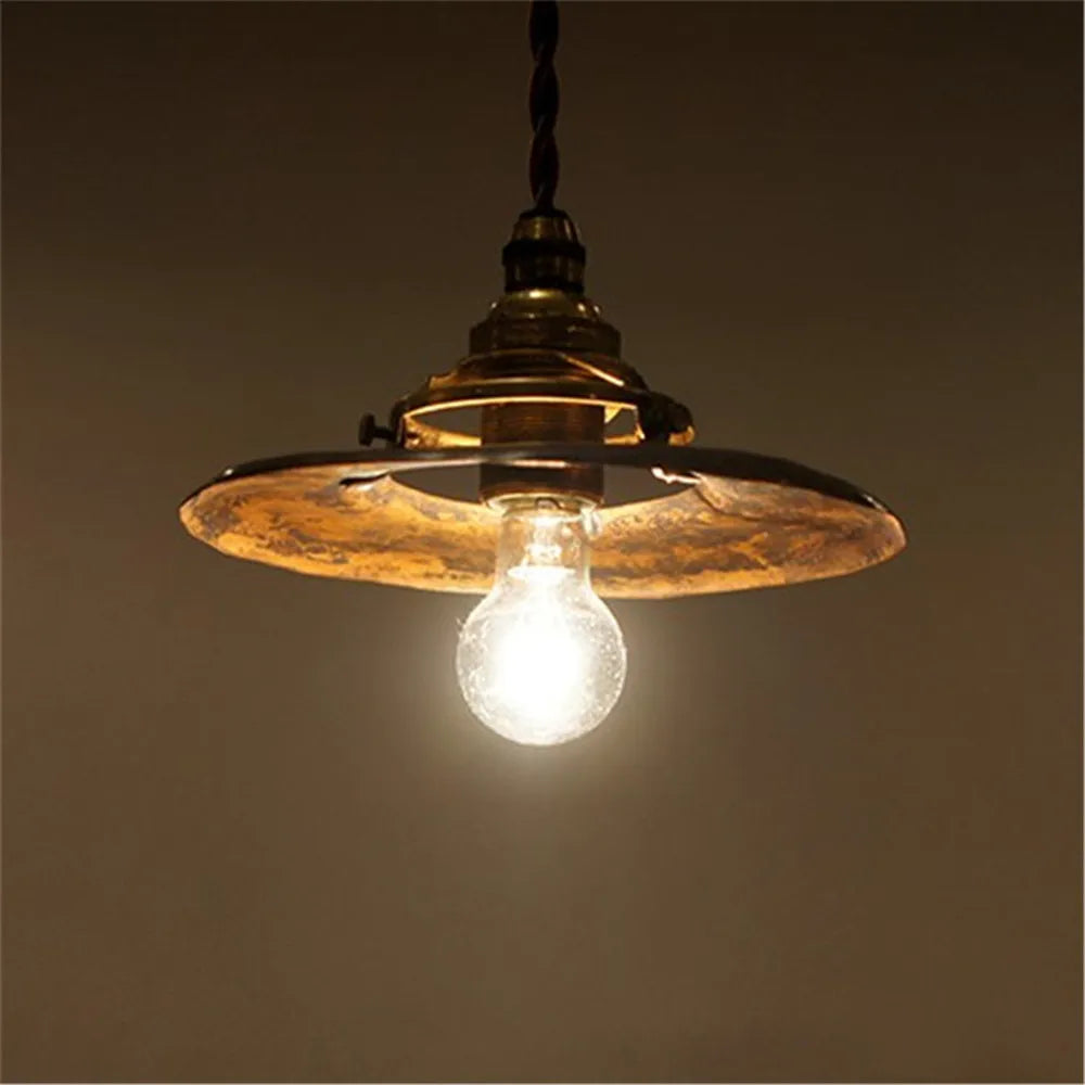 Vintage Brass Industrial Pendant Light - Perfect for Kitchen, Dining Room, Bar, and Loft Decor