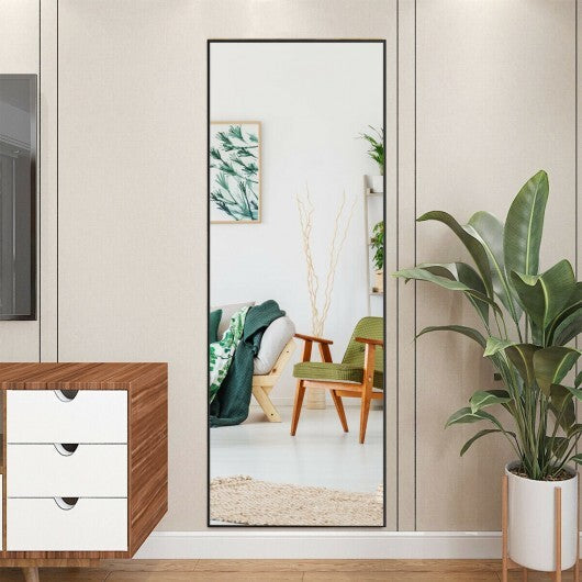 59 Inch Full Length Mirror Large Rectangle Bedroom Mirror-Golden