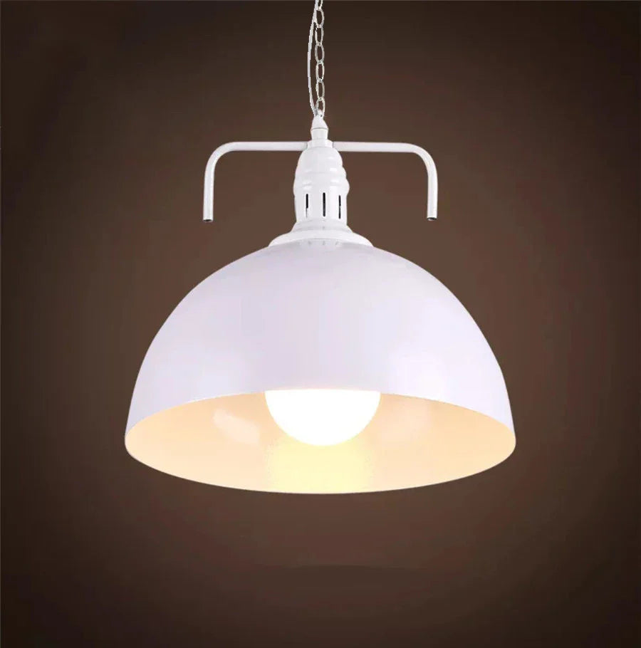 American Barn Pendant Light Vintage Iron Hanging Lamp for Kitchen Living Room Decor