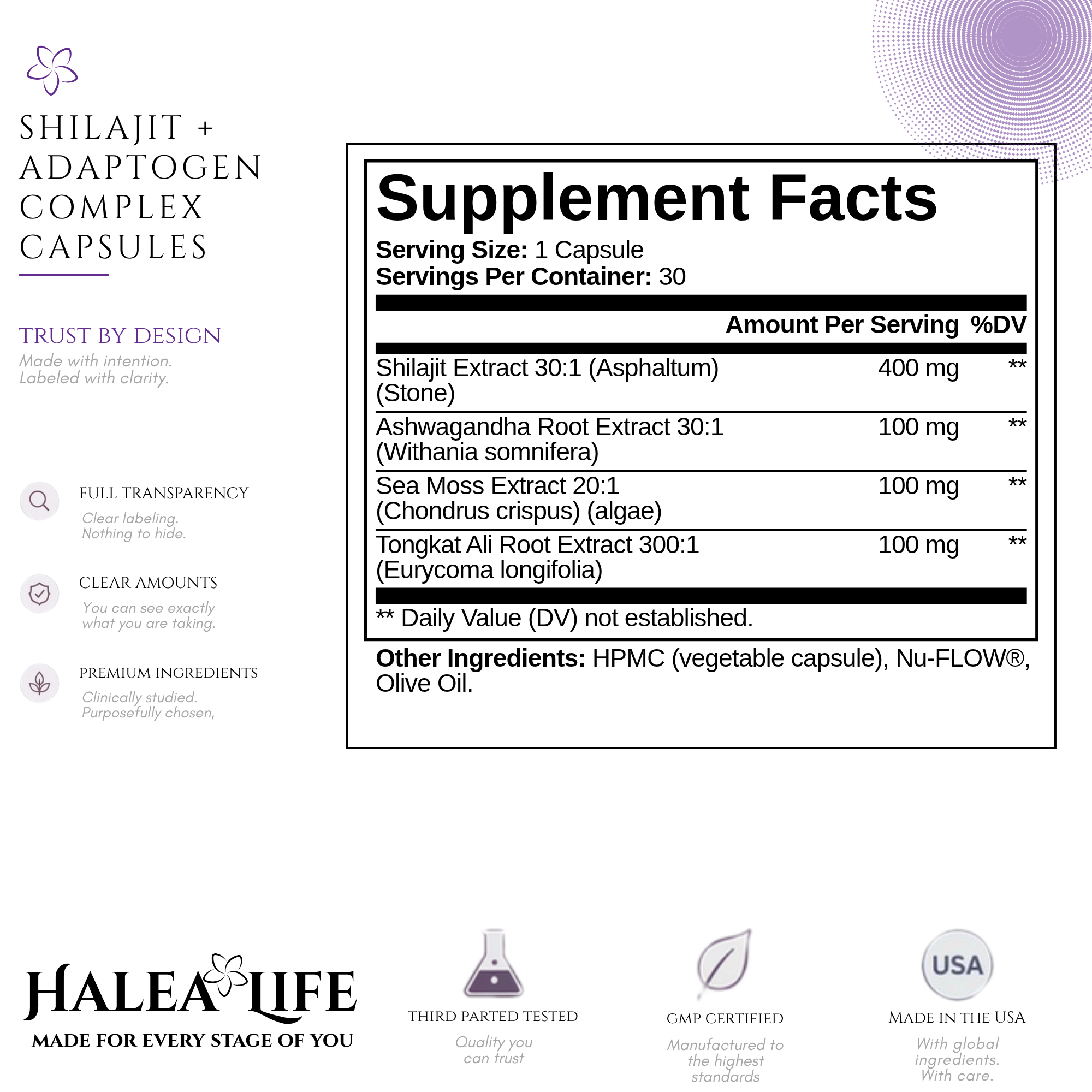 Shilajit + Adaptogen Complex Capsules