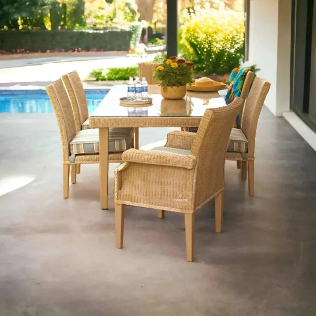 Hamptons Outdoor Furniture Wicker Dining Chair