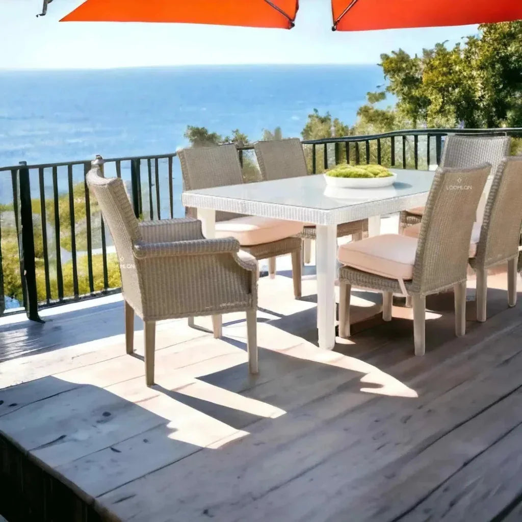 Hamptons Outdoor Furniture Wicker Dining Chair