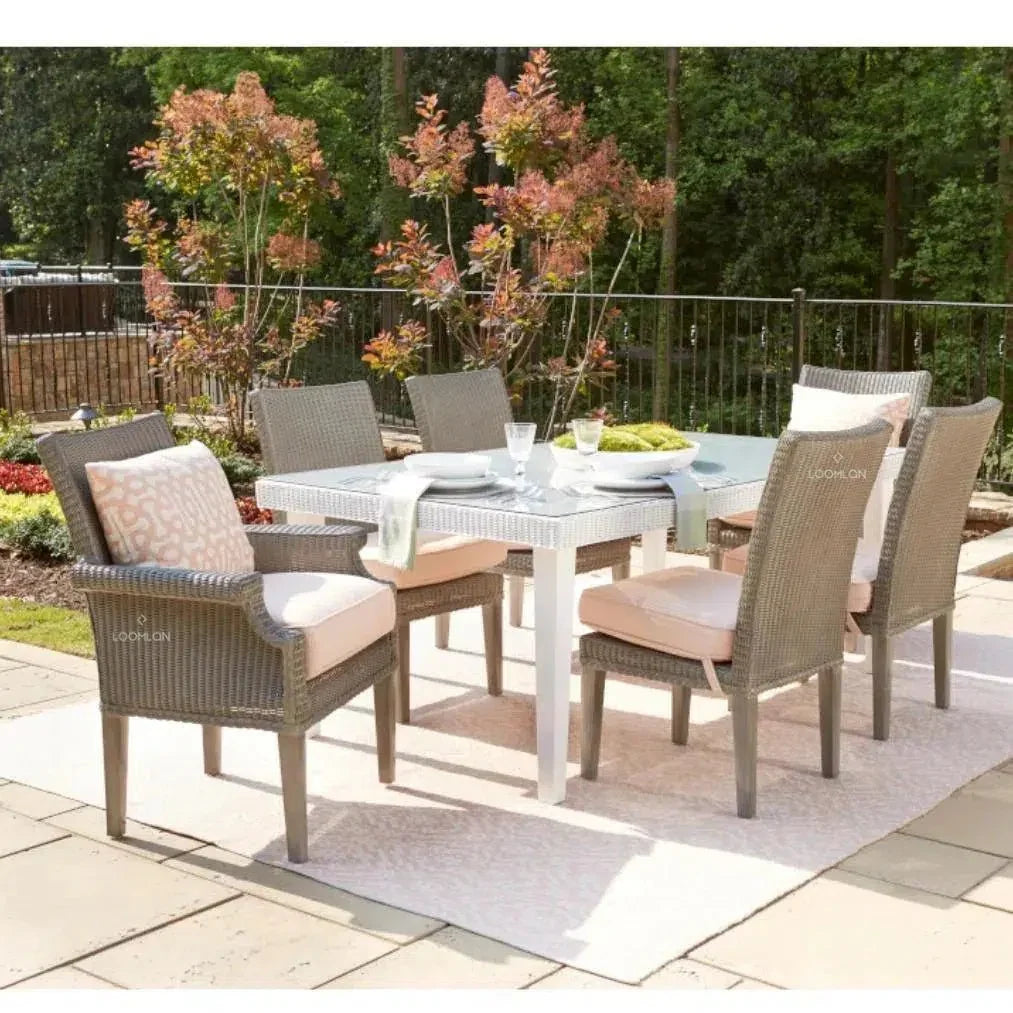 Hamptons Outdoor Furniture Wicker Dining Chair