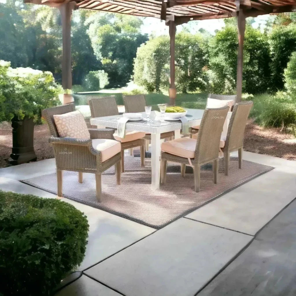 Hamptons Outdoor Furniture Wicker Dining Chair