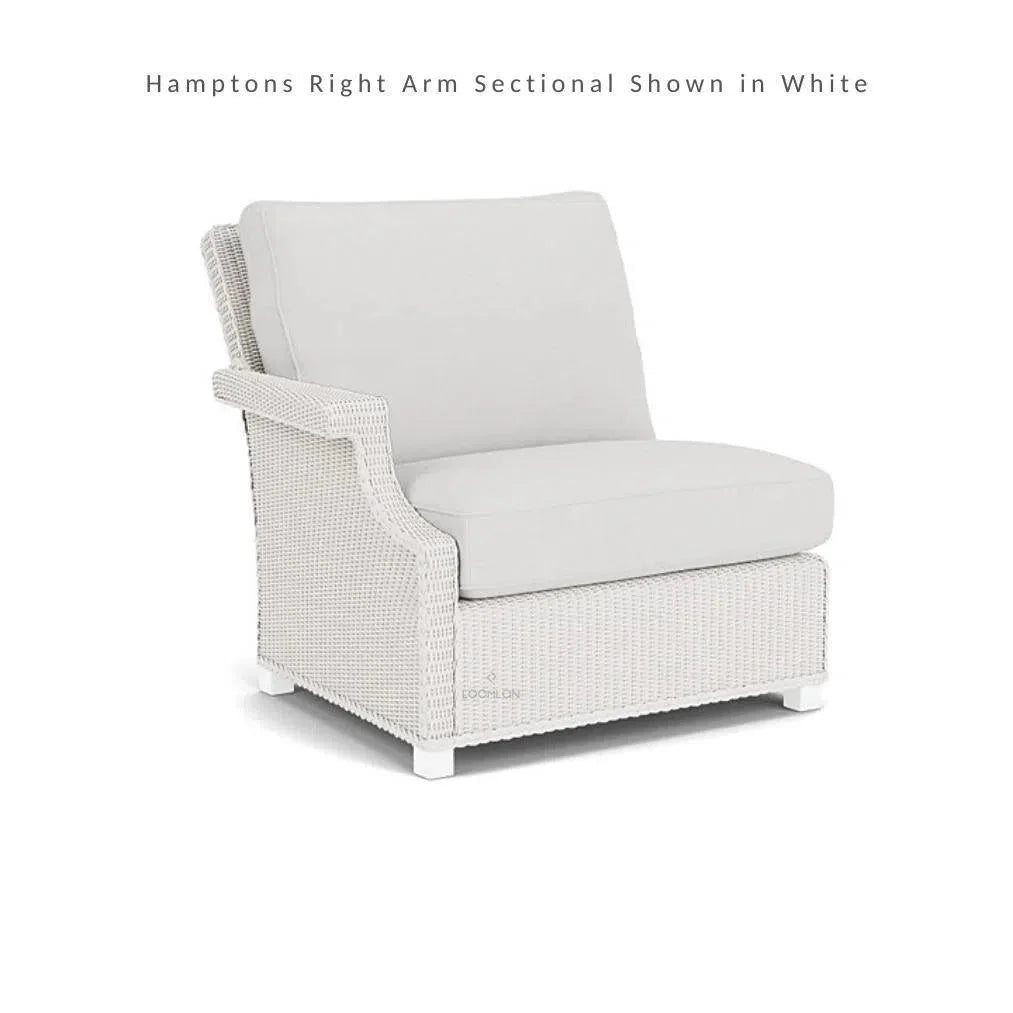 Hamptons Outdoor Wicker Sectional Sofa with Lounge Chair Set