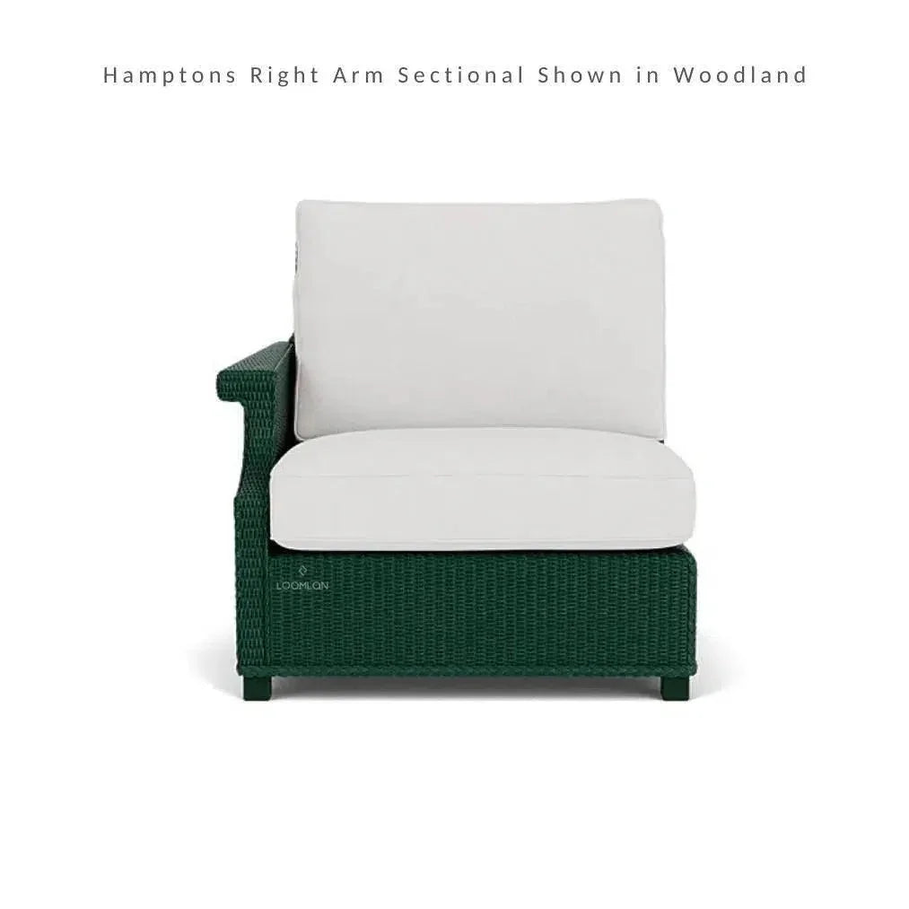 Hamptons Outdoor Wicker Sectional Sofa with Lounge Chair Set