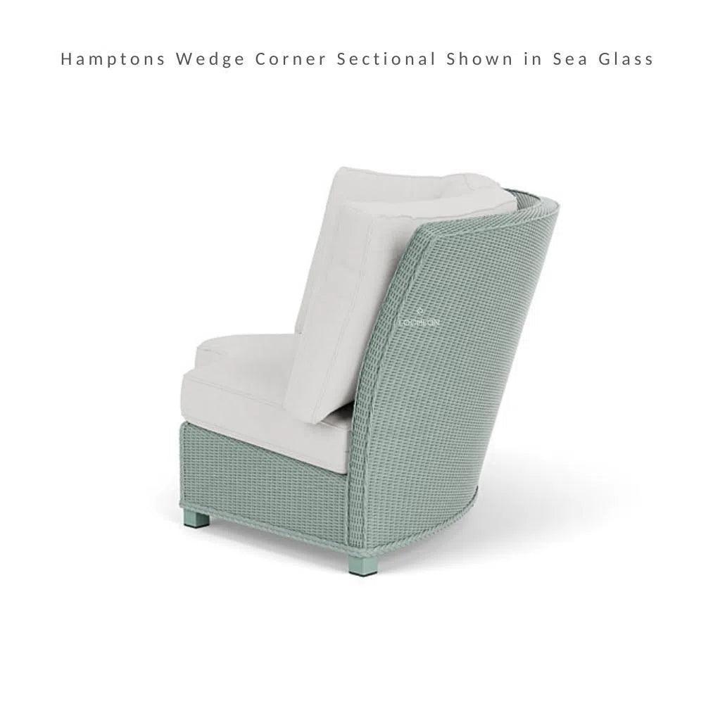 Hamptons Outdoor Wicker Sectional Sofa with Lounge Chair Set