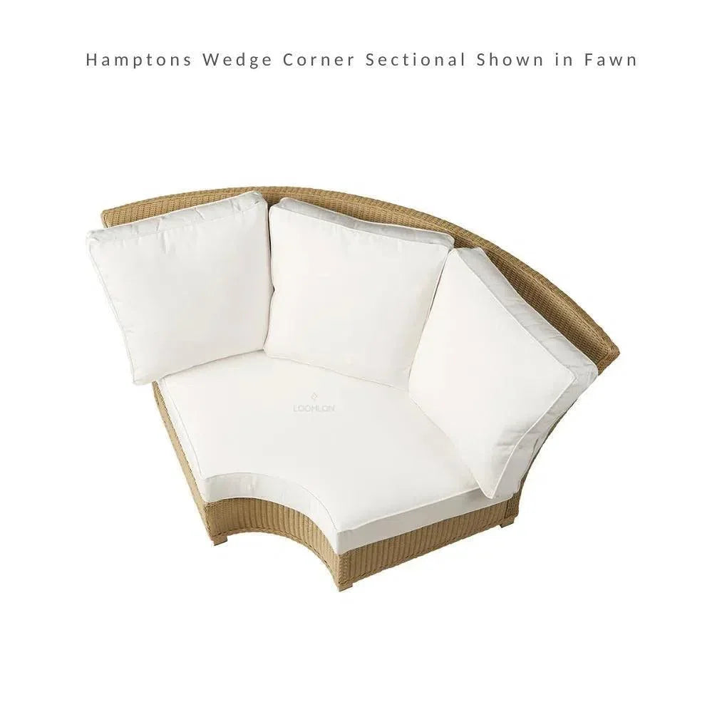 Hamptons Outdoor Wicker Sectional Sofa with Lounge Chair Set