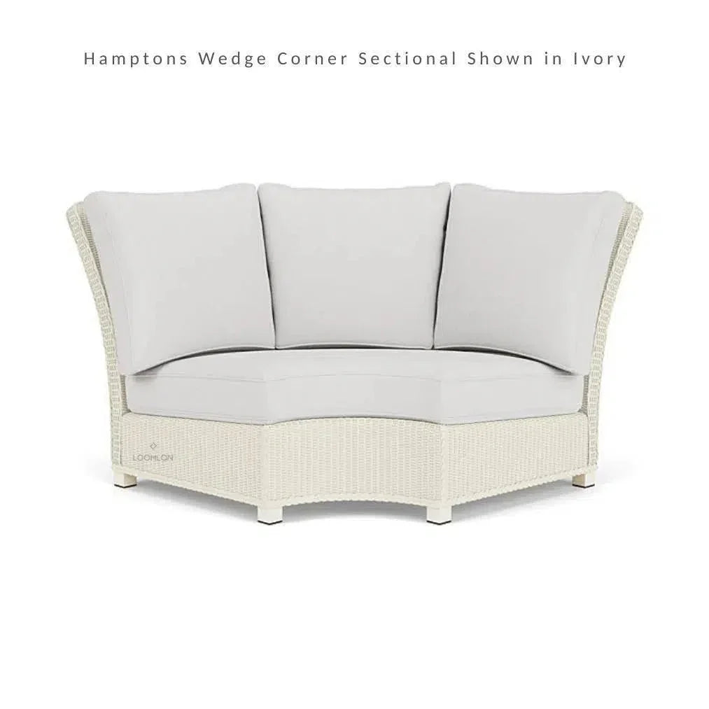 Hamptons Outdoor Wicker Sectional Sofa with Lounge Chair Set