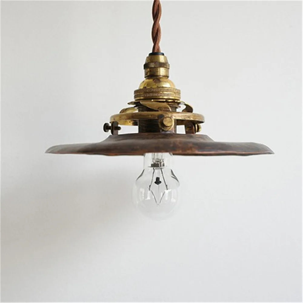 Vintage Brass Industrial Pendant Light - Perfect for Kitchen, Dining Room, Bar, and Loft Decor