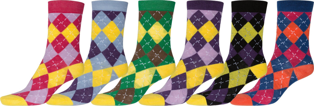 Sakkas Women's Fun Colorful Design Poly Blend Crew Socks Assorted 6-Pack