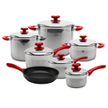 YBM home high-quality stainless steel pot set 13 piece cookware