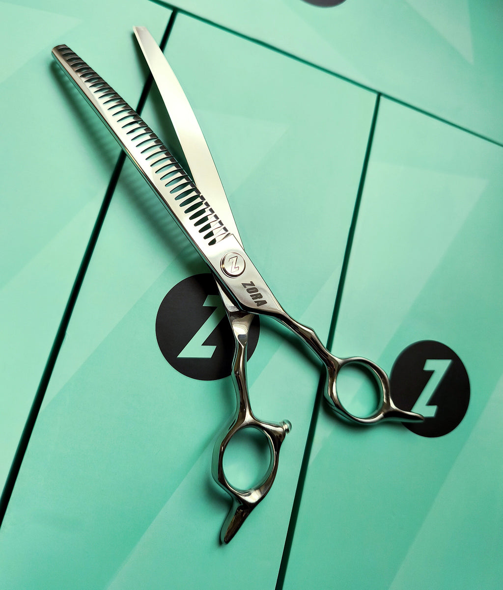 Zora Pet Grooming Curved Blender Shear - Model A-7533C