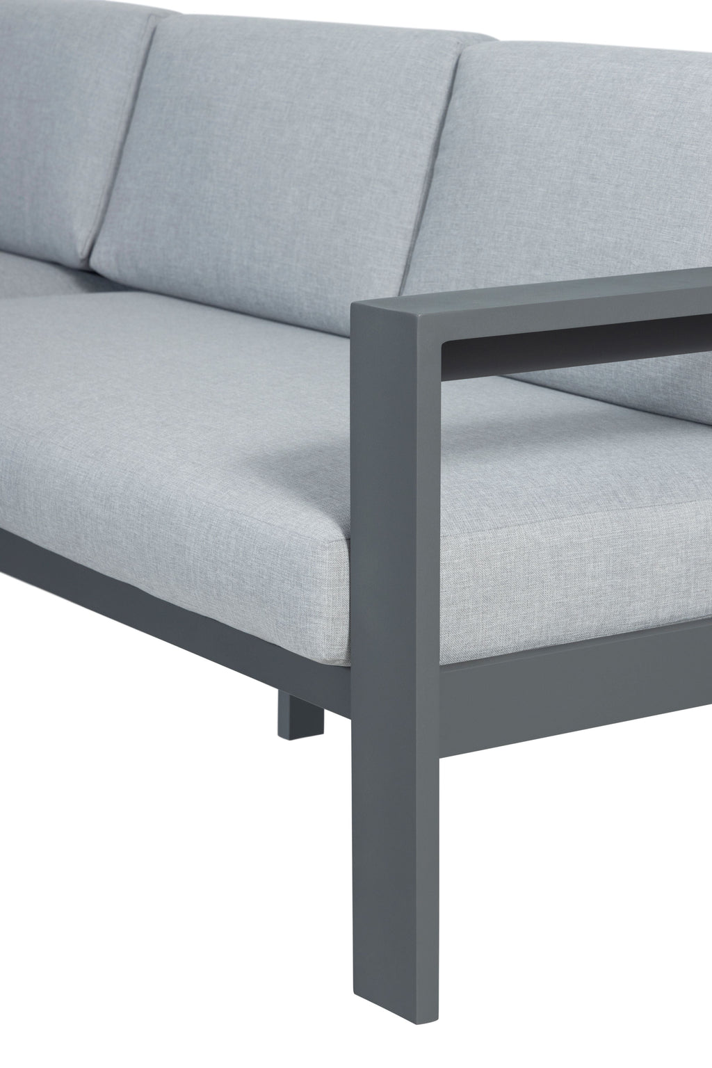 Sardinia Aluminum Frame Outdoor Sectional Sofa - Gray