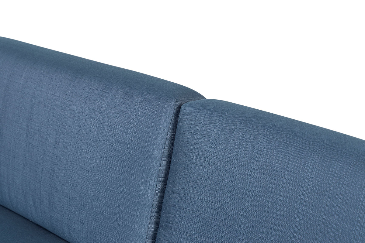 Sardinia Aluminum Frame Outdoor Sectional Sofa - Blue Cushions