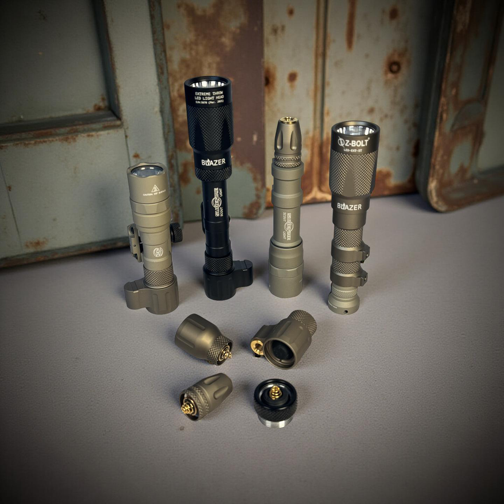 Dual Function Cable Port Tailcap for Z-BOLT®, Surefire, Modlite, & Arisaka "Scout" Compatible Lights & Light Bodies
