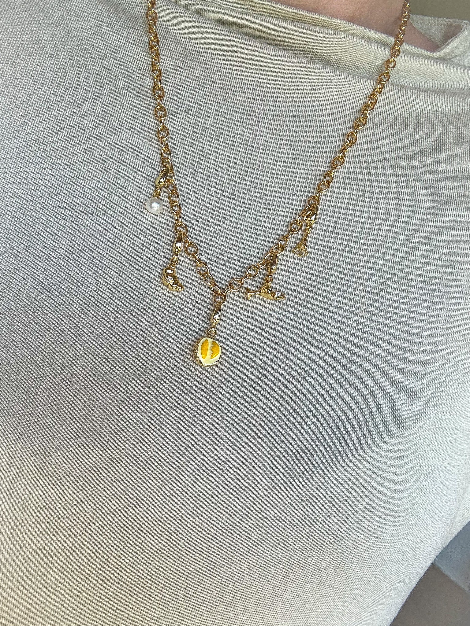 Charm Necklace Link Chain