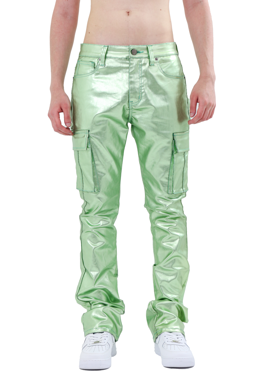 ASJ8069 METALLICA DIP STACKED JEANS