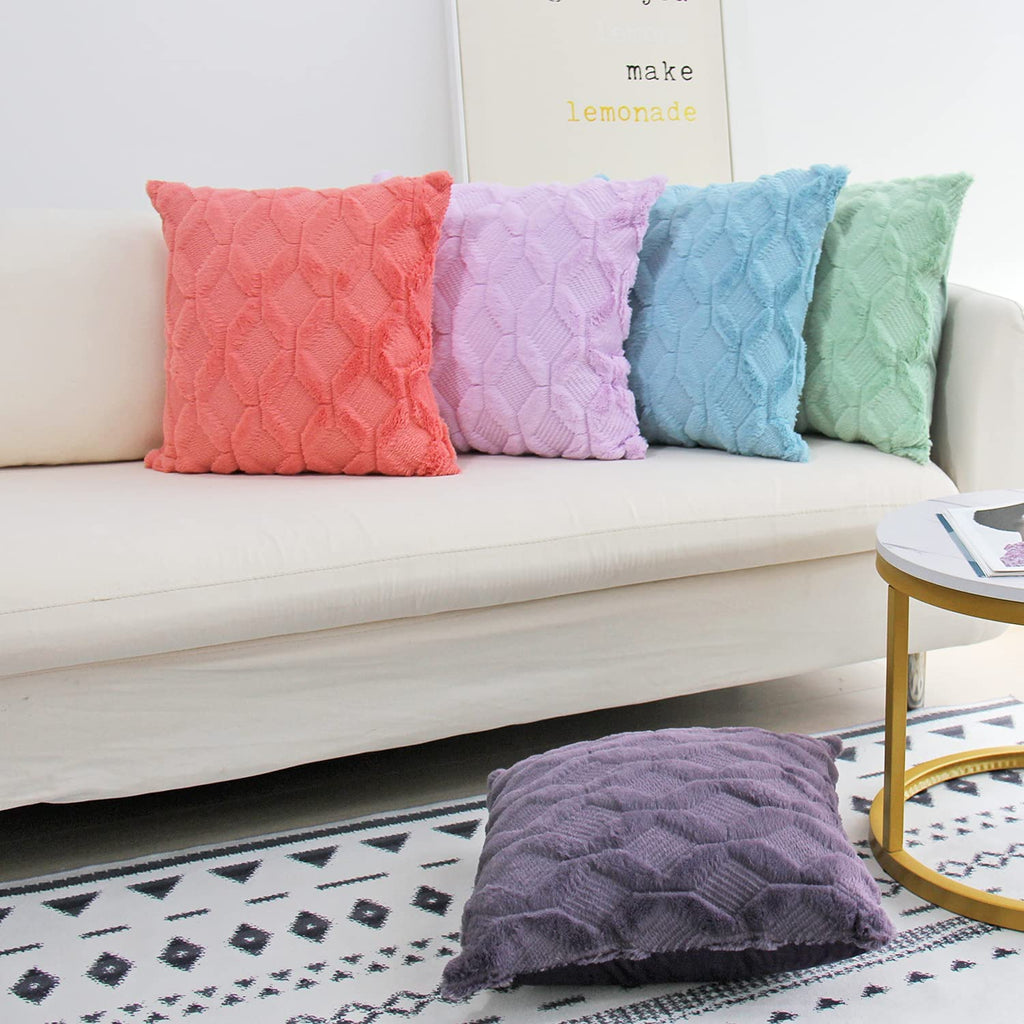 Diamond shaped Plush Throw Pillow (With Insert) size 18"x18"