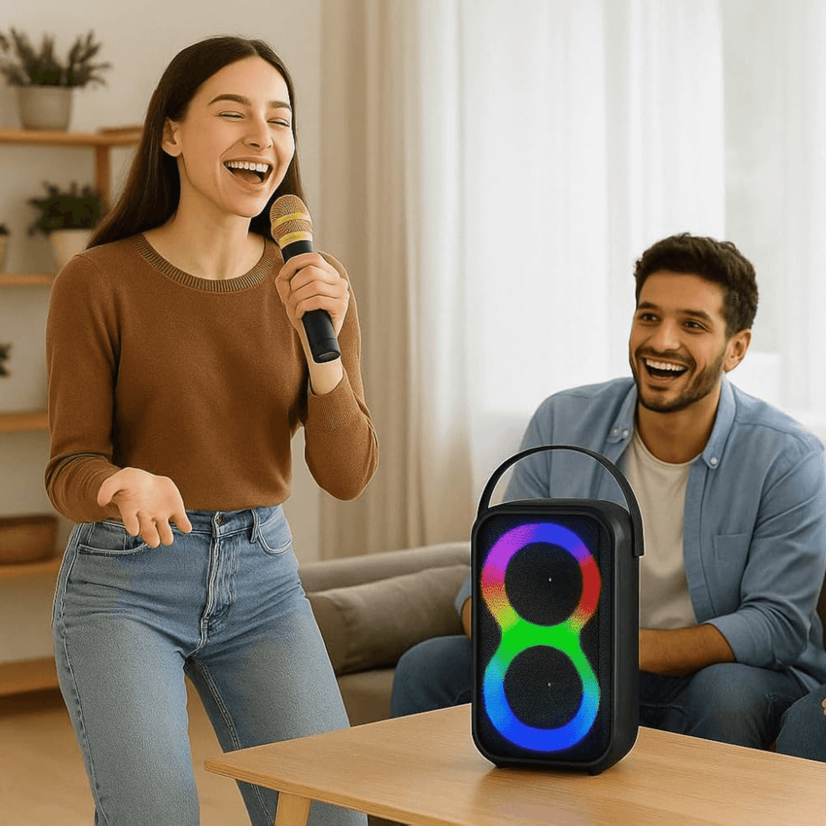 IQ Sound Karaoke Kraze 2x 4-Inch Portable Bluetooth Speaker