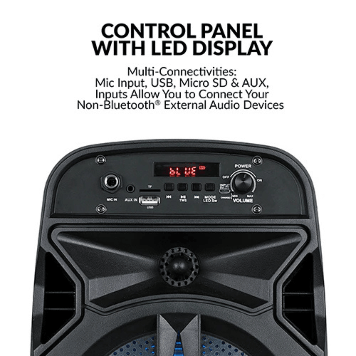 IQ Sound 8-Inch Portable Bluetooth TWS Speaker