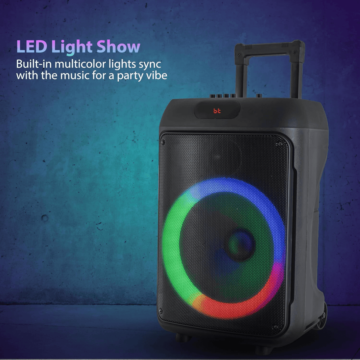 IQ Sound 12-Inch Portable Bluetooth Party Speaker