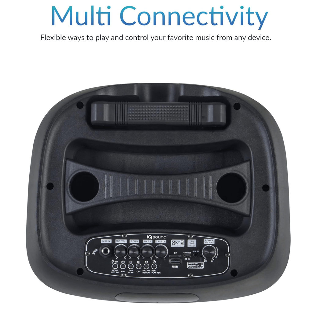 IQ Sound 12-Inch Portable Bluetooth Party Speaker