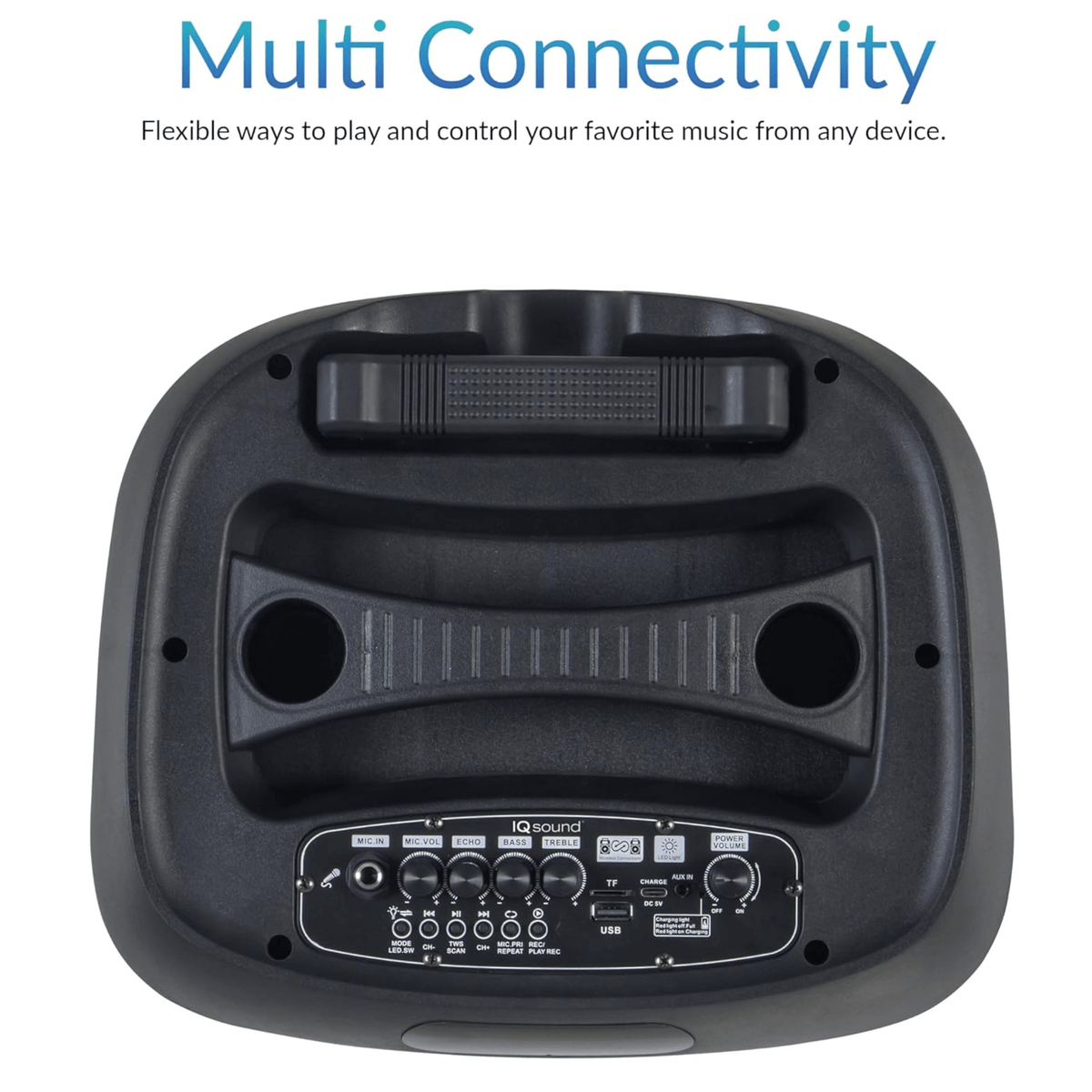 IQ Sound 12-Inch Portable Bluetooth Party Speaker