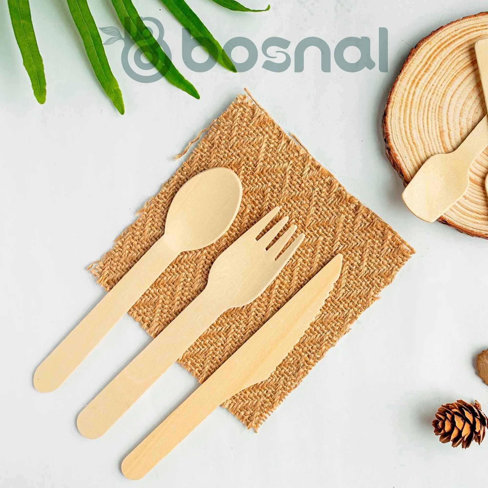 Bosnal – Sugarcane Bagasse Compostable 10 inch & 7 inch Round Plates with 16 Oz Bowls and Cutlery