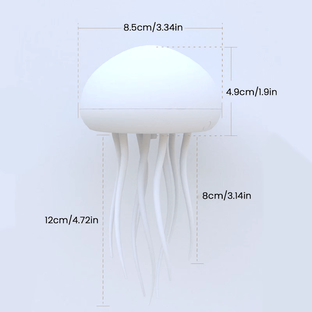 LED Jellyfish Lamp RGB Color Changing Mood Light with Voice Control