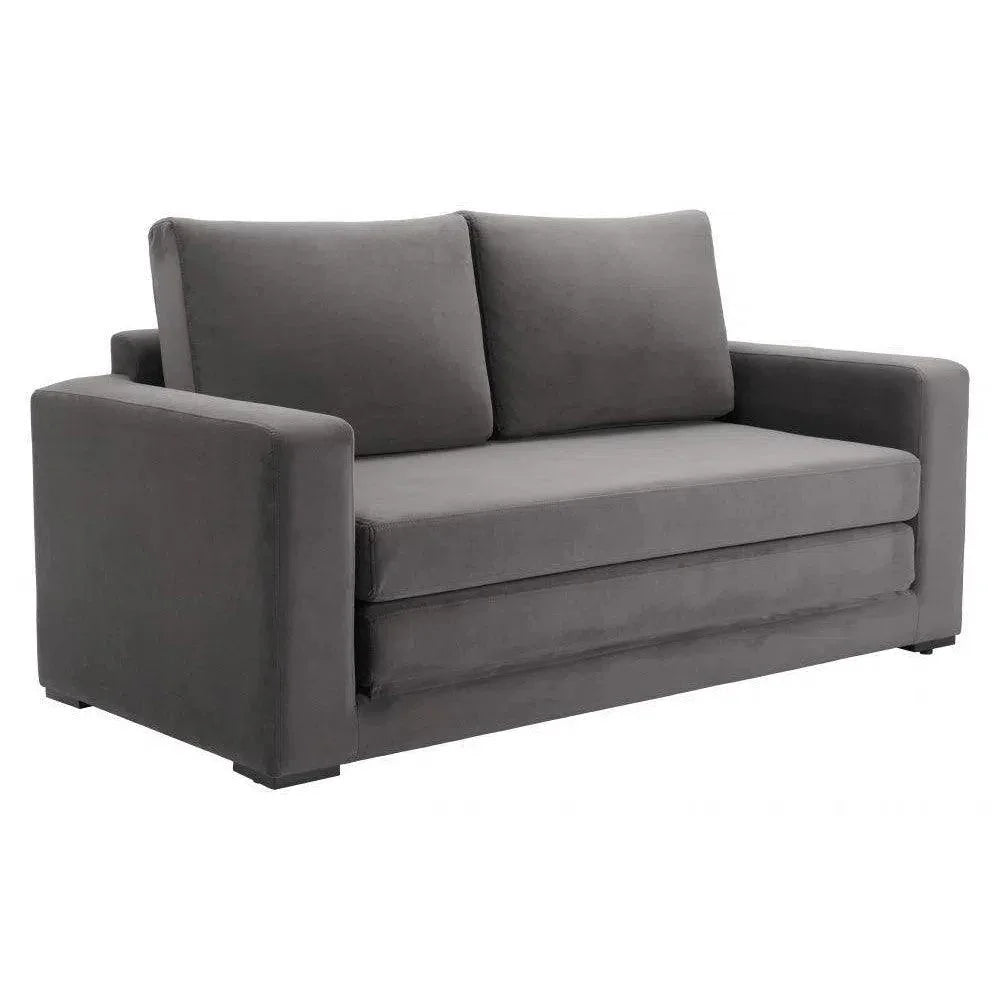 Jide Wood Grey Sleeper Sofa