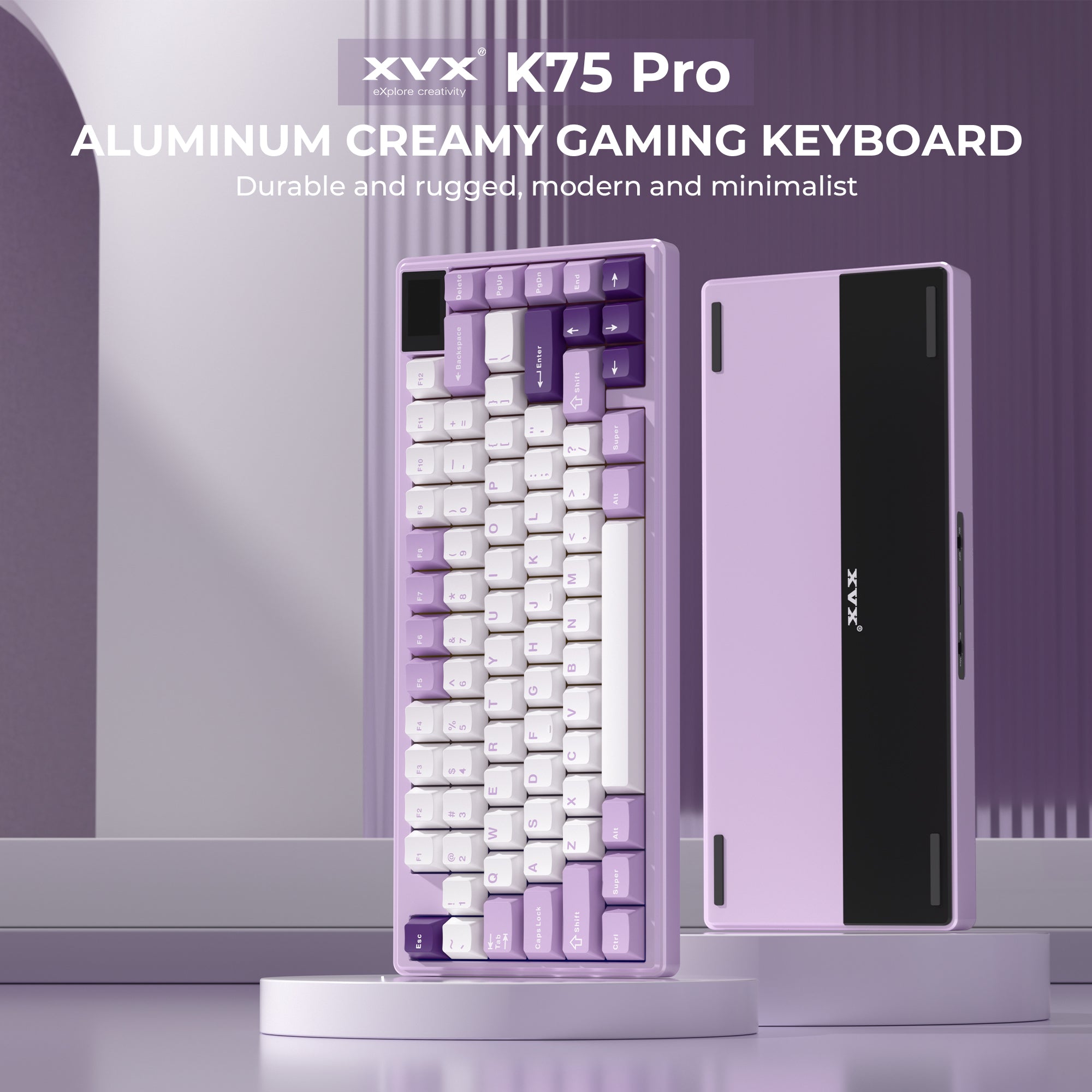 XVX K75 Pro 75% CNC Aluminum Wireless Mechanical Keyboard