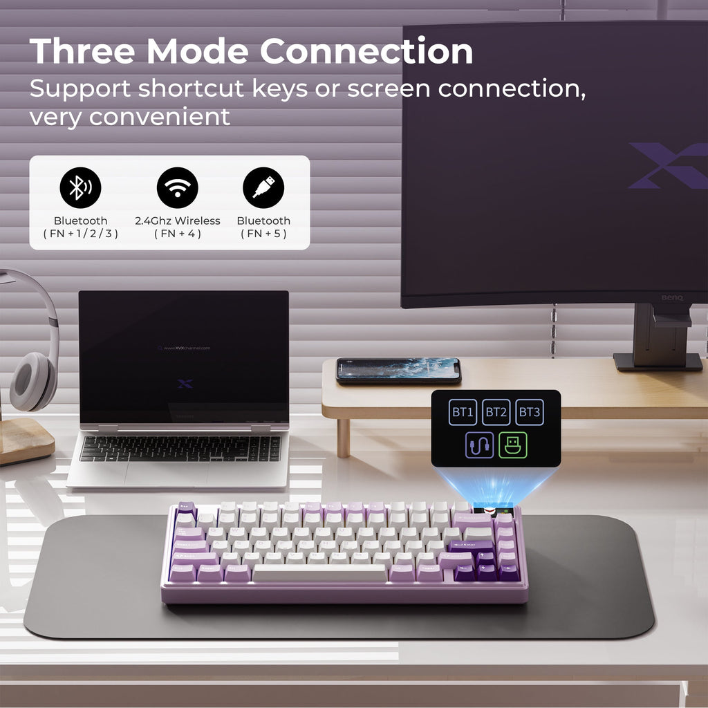 XVX K75 Pro 75% CNC Aluminum Wireless Mechanical Keyboard