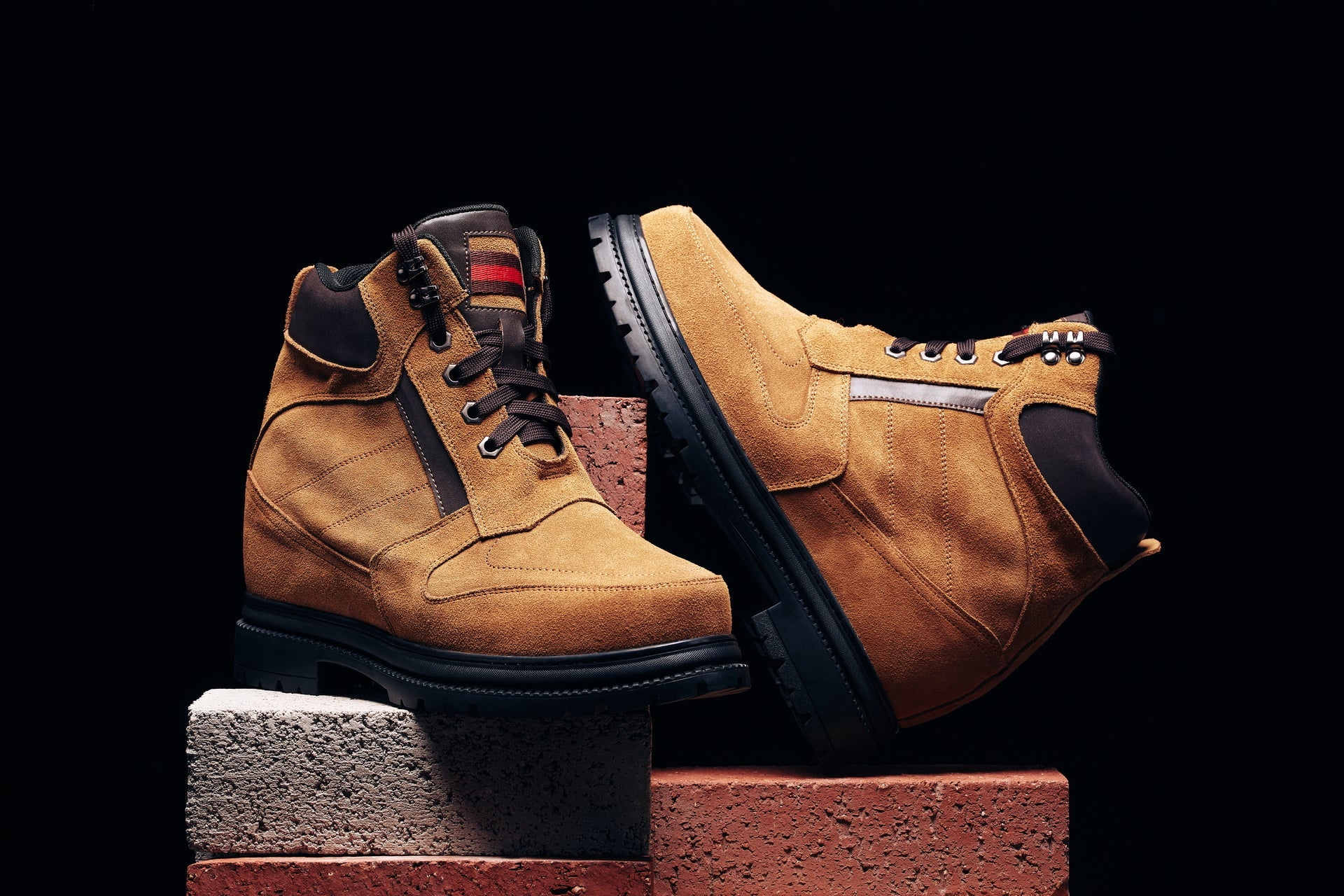 CALDEN 5.2-Inch Taller Brown Nubuck Elevator Boots K881803